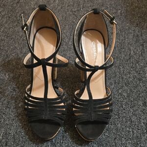Charles By Charles David Black Strappy Heels